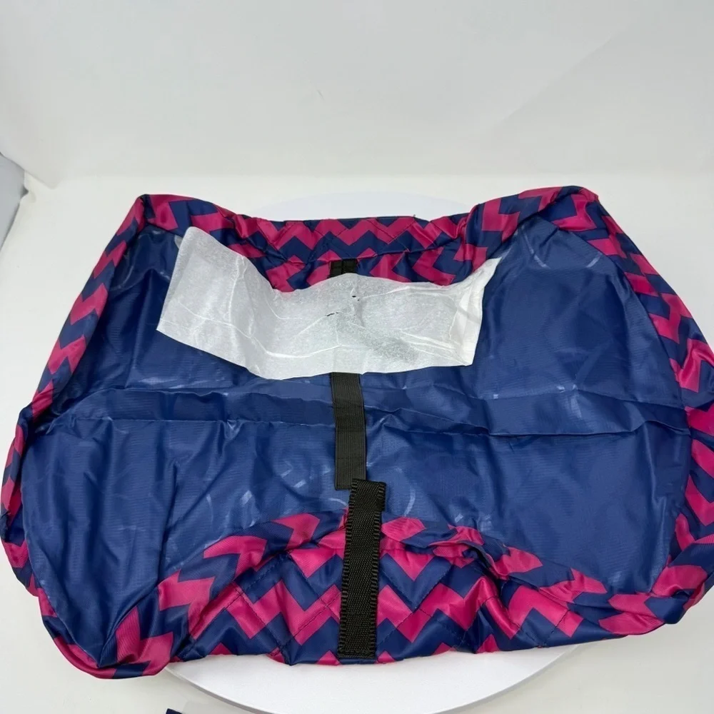 Lay-n-Go Cosmo Plus Chevron Drawstring Cosmetic Bag 21” Travel makeup organizer